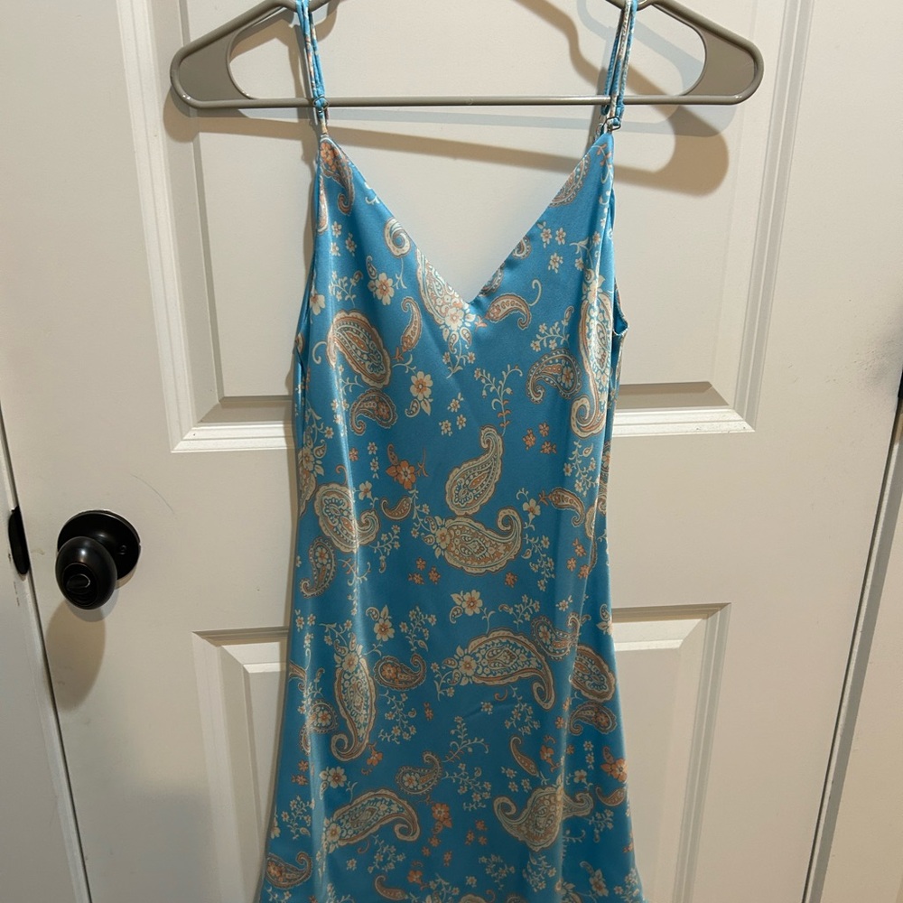Dress Forum Blue Paisley Slip Dress